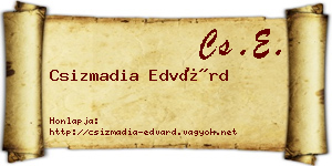 Csizmadia Edvárd névjegykártya